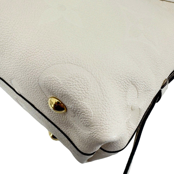 LOUIS VUITTON Carryall PM Monogram Empreinte Leather Shoulder Bag Off White