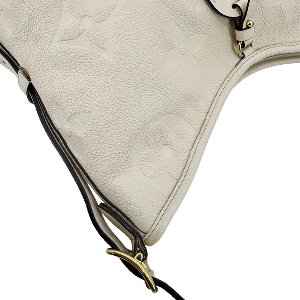 LOUIS VUITTON Carryall PM Monogram Empreinte Leather Shoulder Bag Off White