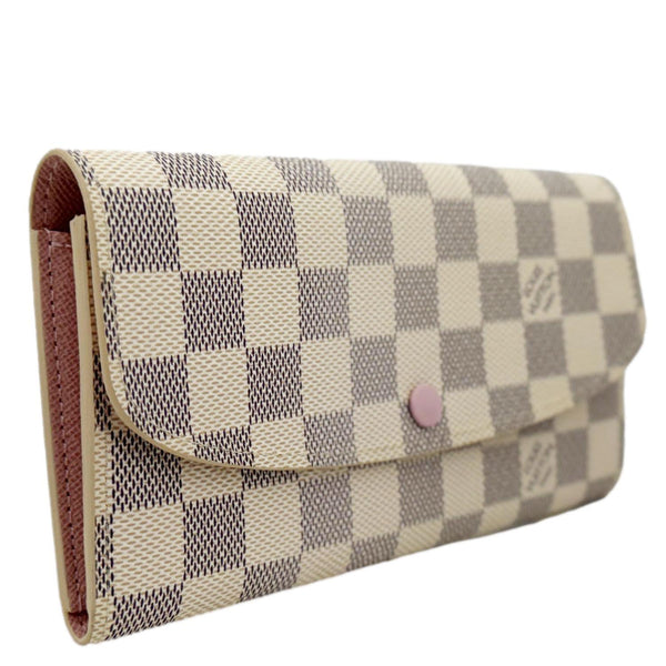 LOUIS VUITTON Emilie Damier Azur Wallet Rose Ballerine