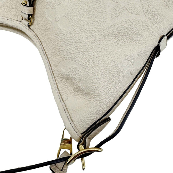 LOUIS VUITTON Carryall PM Monogram Empreinte Leather Shoulder Bag Off White