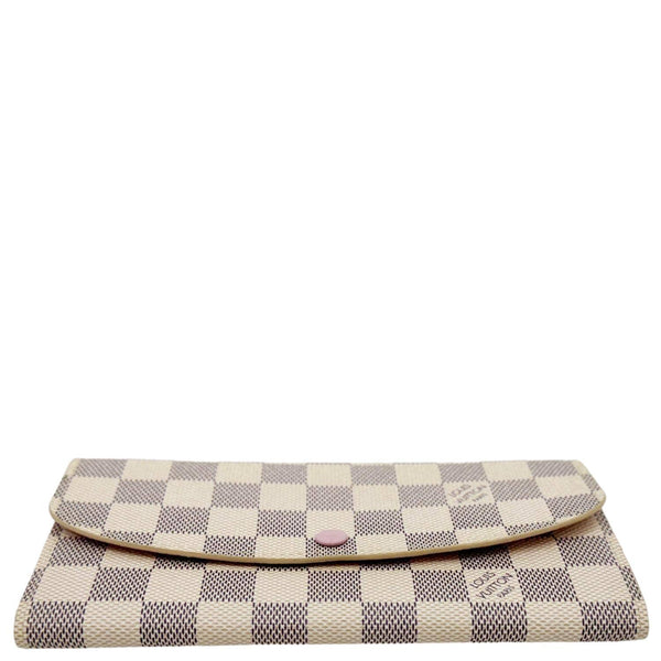 LOUIS VUITTON Emilie Damier Azur Wallet Rose Ballerine