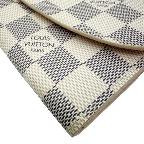 LOUIS VUITTON Emilie Damier Azur Wallet Rose Ballerine