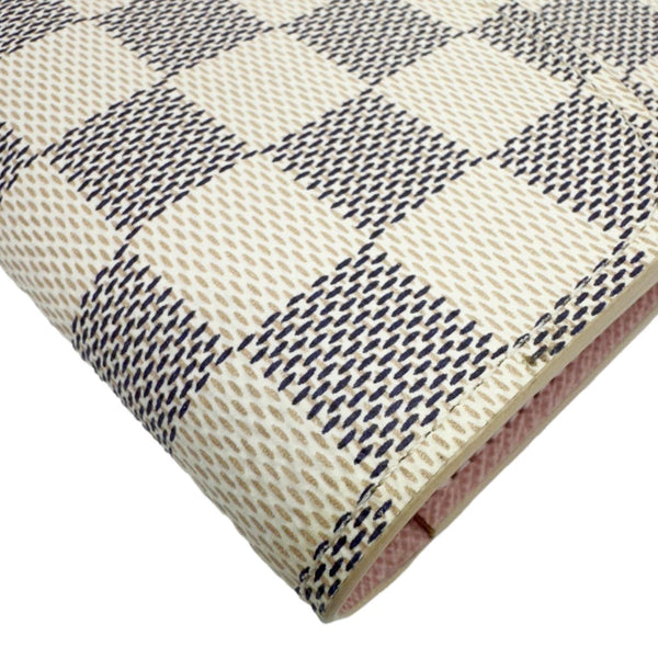 LOUIS VUITTON Emilie Damier Azur Wallet Rose Ballerine