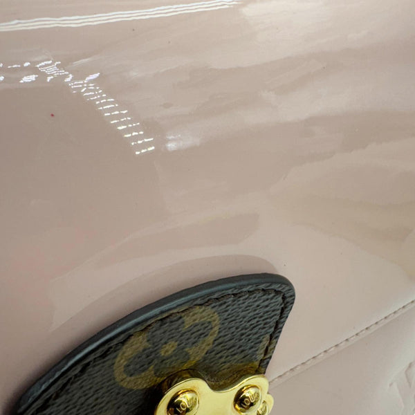 LOUIS VUITTON Cherrywood BB Vernis Leather Crossbody Bag Pink