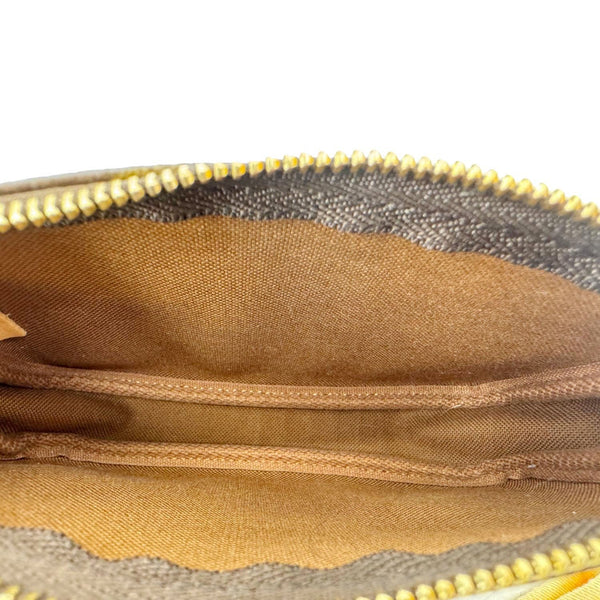 LOUIS VUITTON Multi Pochette Accessoires Monogram Canvas Wristlet Brown