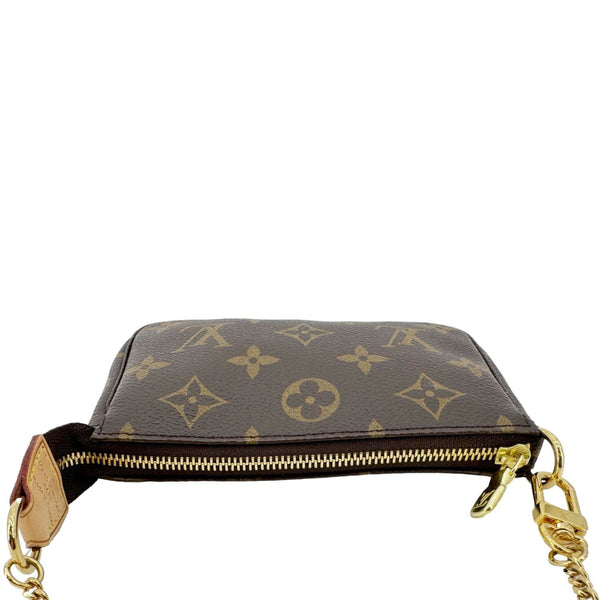 LOUIS VUITTON Multi Pochette Accessoires Monogram Canvas Wristlet Brown