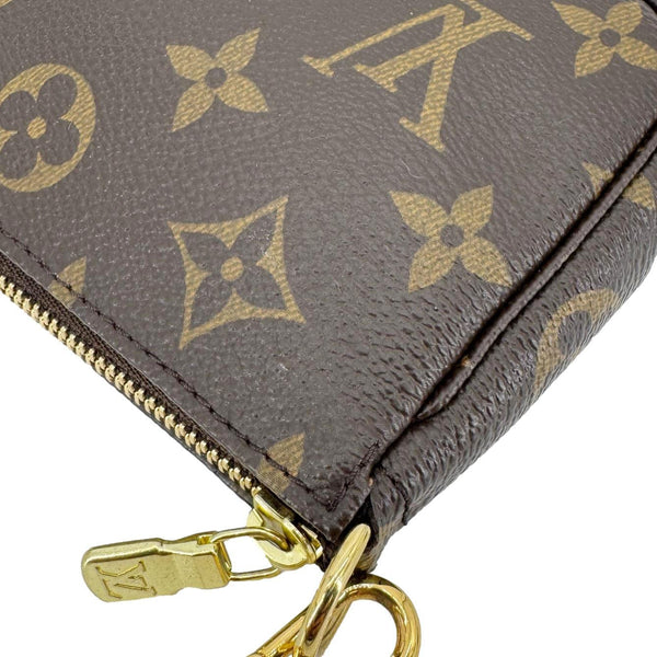 LOUIS VUITTON Multi Pochette Accessoires Monogram Canvas Wristlet Brown