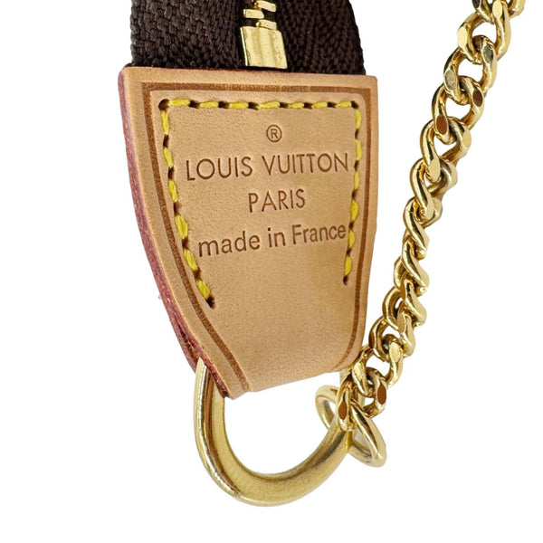LOUIS VUITTON Multi Pochette Accessoires Monogram Canvas Wristlet Brown