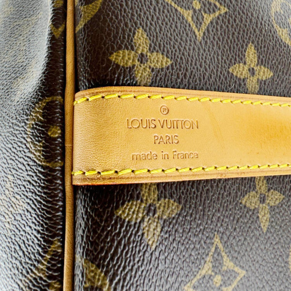 LOUIS VUITTON Keepall 55 Bandouliere Monogram Canvas Travel Bag Brown
