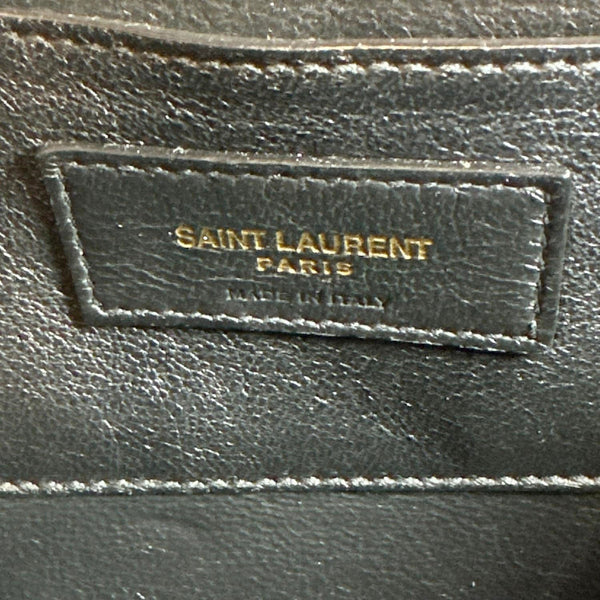 YVES SAINT LAURENT Solferino Medium Leather Shoulder Bag Navy Blue