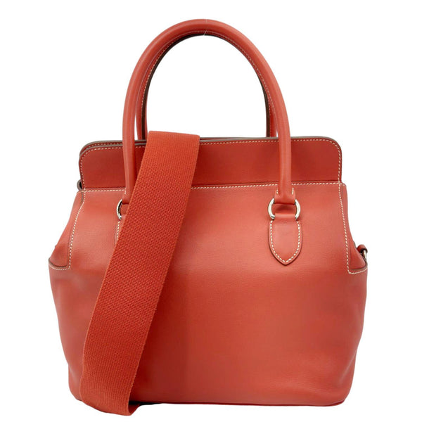 HERMES Toolbox 26 Leather Shoulder Bag Orange