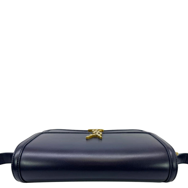 YVES SAINT LAURENT Solferino Medium Leather Shoulder Bag Navy Blue
