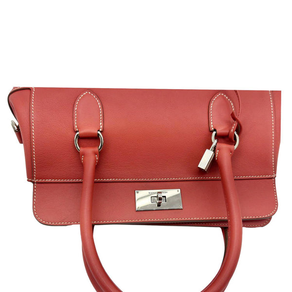 HERMES Toolbox 26 Leather Shoulder Bag Orange