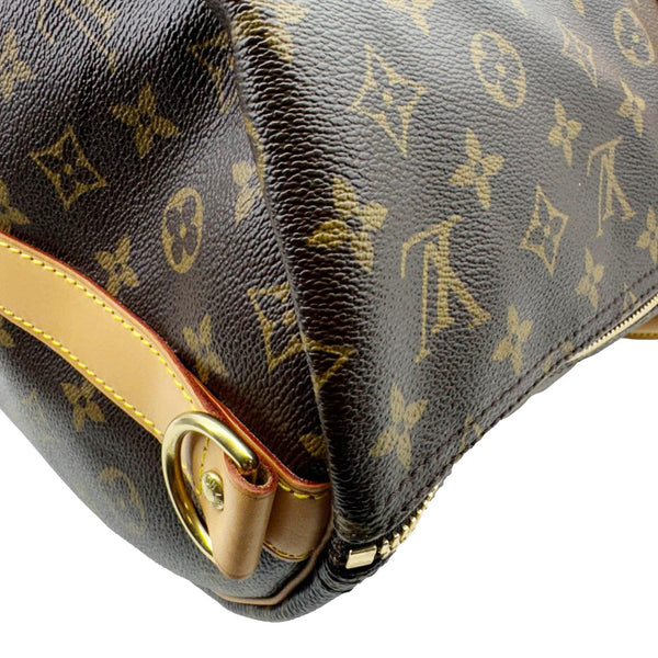 LOUIS VUITTON Keepall 55 Bandouliere Monogram Canvas Travel Bag Brown