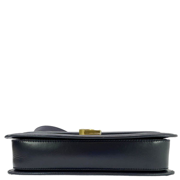 YVES SAINT LAURENT Solferino Medium Leather Shoulder Bag Navy Blue