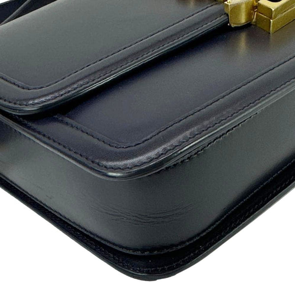 YVES SAINT LAURENT Solferino Medium Leather Shoulder Bag Navy Blue