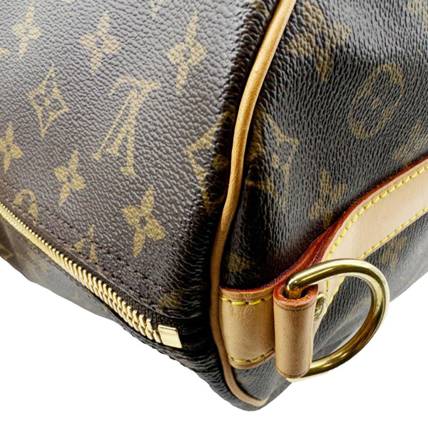 LOUIS VUITTON Keepall 55 Bandouliere Monogram Canvas Travel Bag Brown