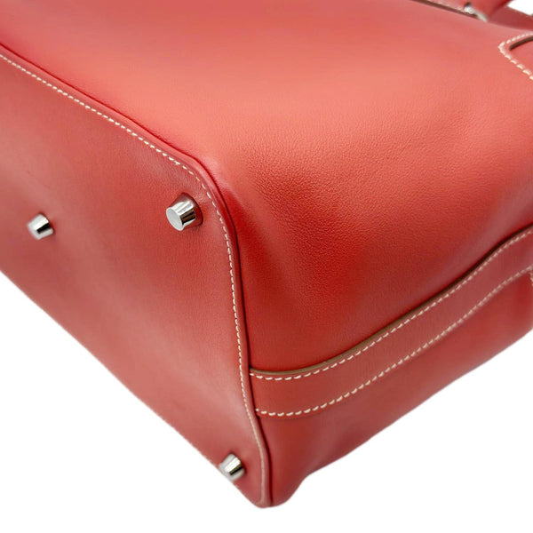 HERMES Toolbox 26 Leather Shoulder Bag Orange