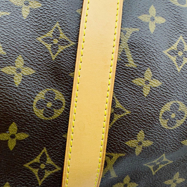 LOUIS VUITTON Keepall 55 Bandouliere Monogram Canvas Travel Bag Brown
