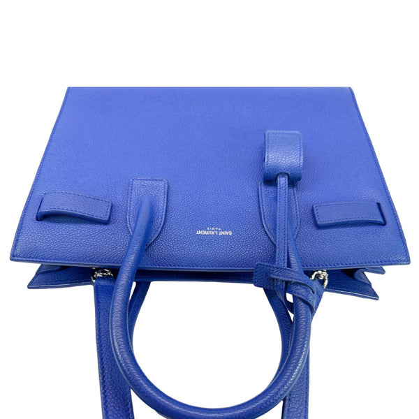YVES SAINT LAURENT Sac De Jour Leather Shoulder Bag Blue
