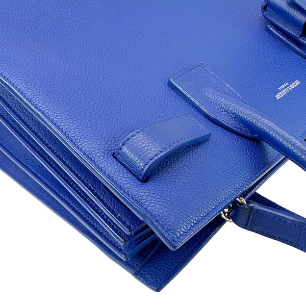 YVES SAINT LAURENT Sac De Jour Leather Shoulder Bag Blue
