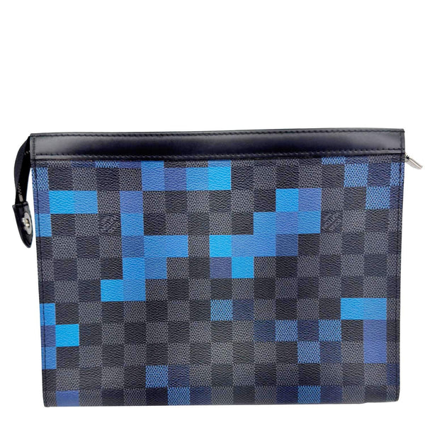 LOUIS VUITTON Toiletry 26 Graphite Pixel Canvas Pouch Blue