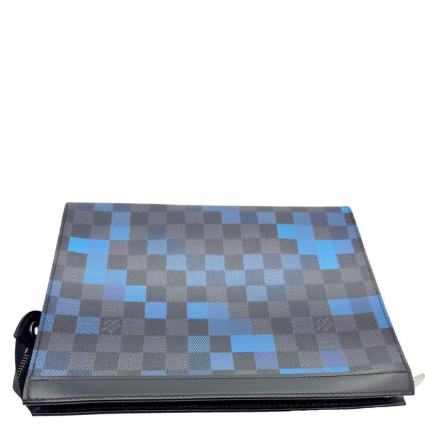 LOUIS VUITTON Toiletry 26 Graphite Pixel Canvas Pouch Blue