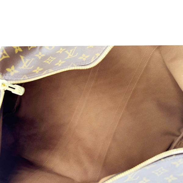 LOUIS VUITTON Keepall 55 Bandouliere Monogram Canvas Travel Bag Brown
