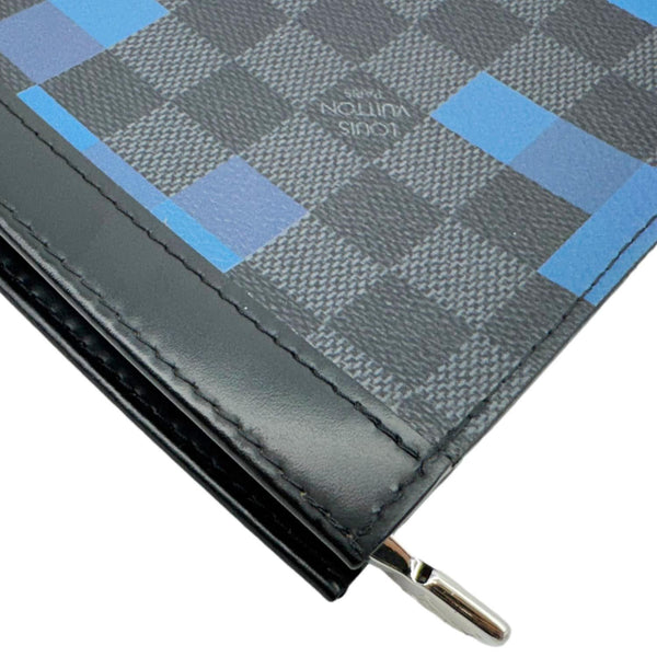 LOUIS VUITTON Toiletry 26 Graphite Pixel Canvas Pouch Blue