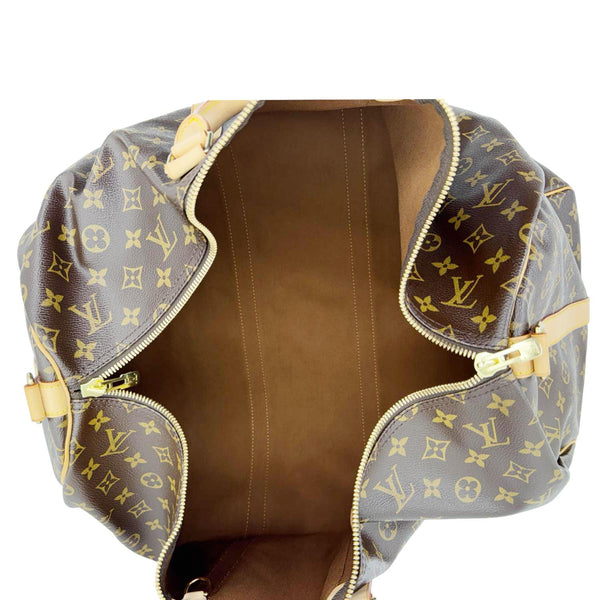 LOUIS VUITTON Keepall 55 Bandouliere Monogram Canvas Travel Bag Brown