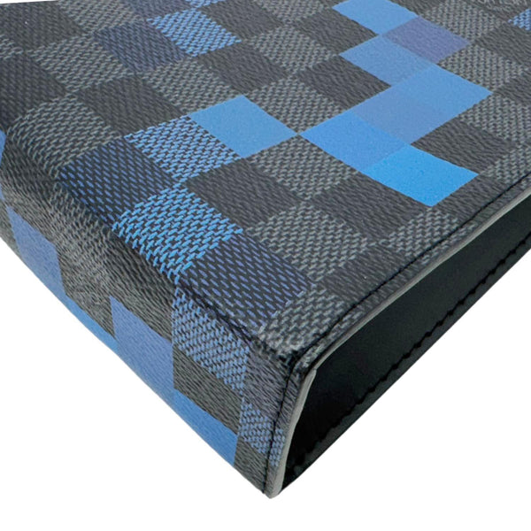 LOUIS VUITTON Toiletry 26 Graphite Pixel Canvas Pouch Blue