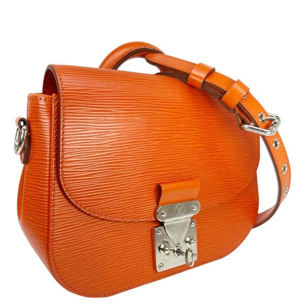 LOUIS VUITTON Eden PM Epi Leather Top Handle Shoulder Bag Orange