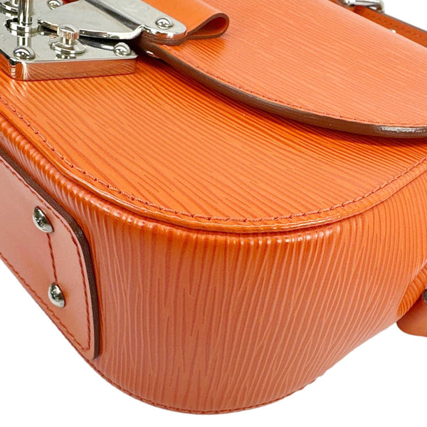 LOUIS VUITTON Eden PM Epi Leather Top Handle Shoulder Bag Orange