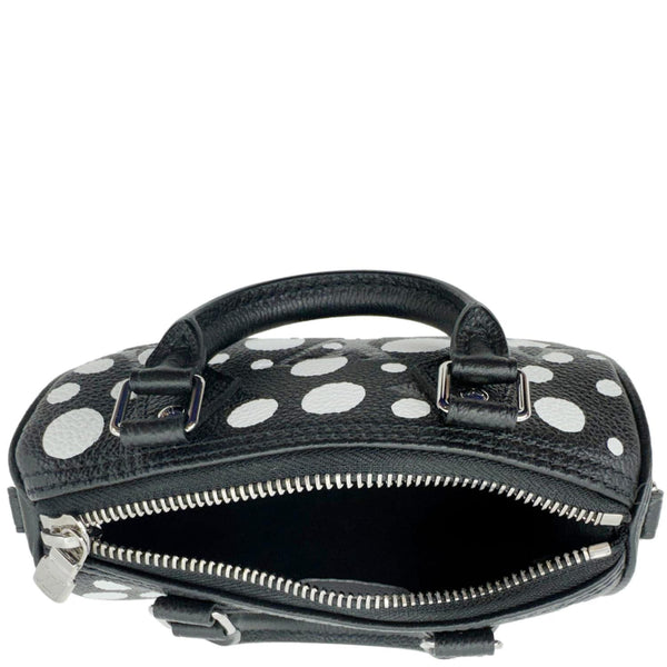 LOUIS VUITTON LV x YK Nano Speedy Monogram Empreinte Leather Shoulder Bag Black