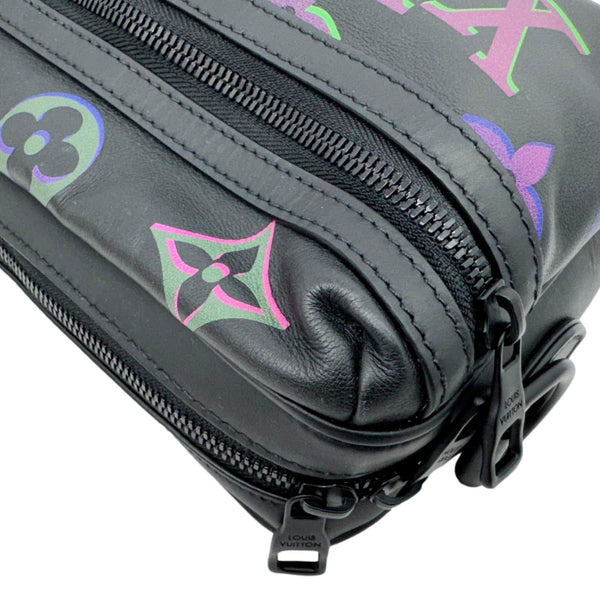 LOUIS VUITTON Comet PM Spotlight Monogram Giant Leather Messenger Bag Black