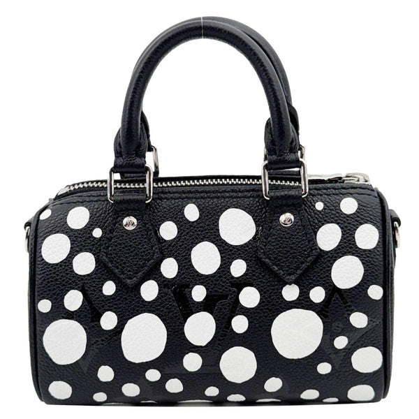 LOUIS VUITTON LV x YK Nano Speedy Monogram Empreinte Leather Shoulder Bag Black