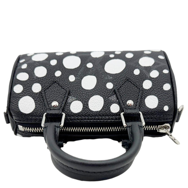 LOUIS VUITTON LV x YK Nano Speedy Monogram Empreinte Leather Shoulder Bag Black