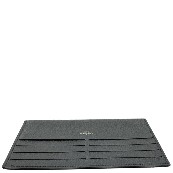 LOUIS VUITTON Felicie Calfskin Leather Insert Card Holder Black