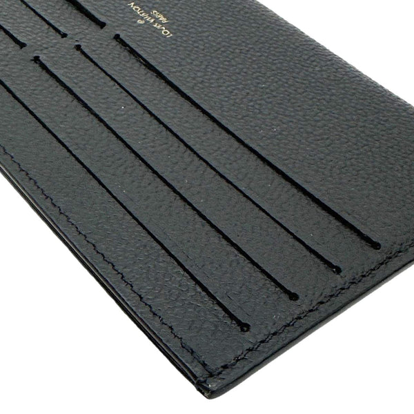 LOUIS VUITTON Felicie Calfskin Leather Insert Card Holder Black