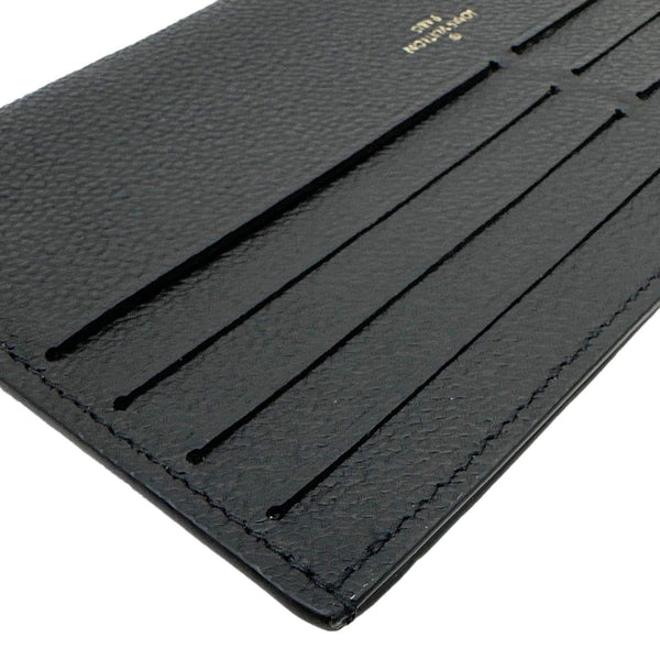 LOUIS VUITTON Felicie Calfskin Leather Insert Card Holder Black