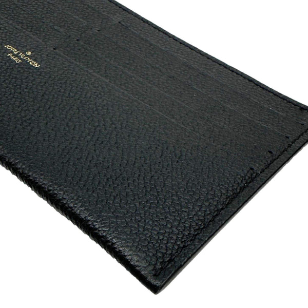 LOUIS VUITTON Felicie Calfskin Leather Insert Card Holder Black