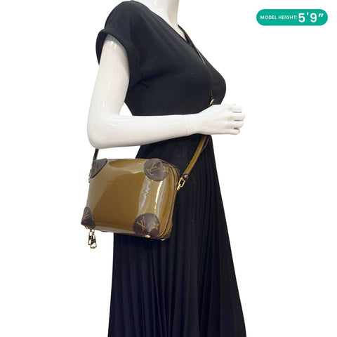 LOUIS VUITTON Venice Monogram Vernis Leather Shoulder Bag Bronze