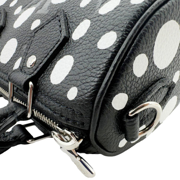 LOUIS VUITTON LV x YK Nano Speedy Monogram Empreinte Leather Shoulder Bag Black