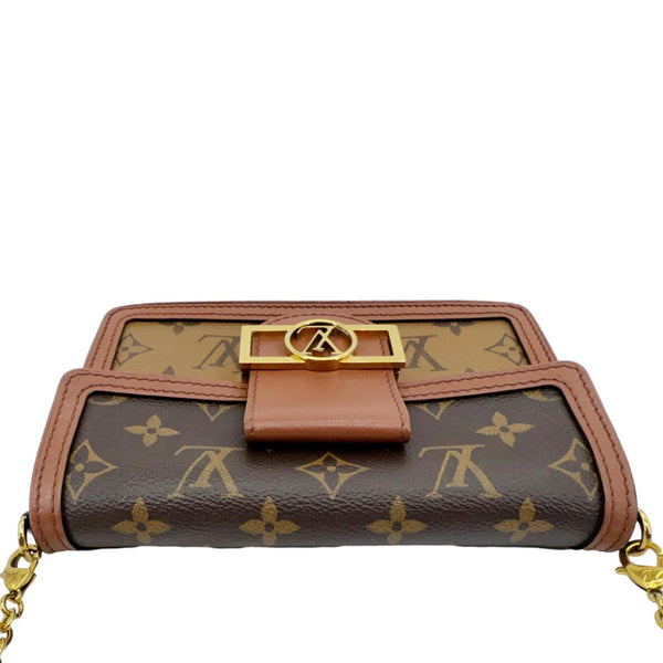 LOUIS VUITTON Dauphine Monogram Reverse Canvas Shoulder Bag Brown