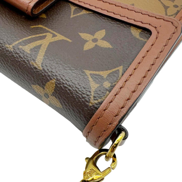 LOUIS VUITTON Dauphine Monogram Reverse Canvas Shoulder Bag Brown