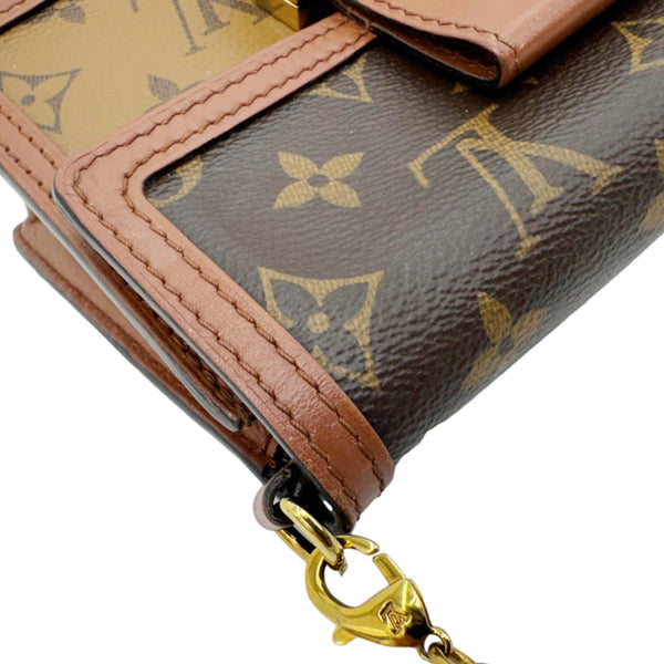 LOUIS VUITTON Dauphine Monogram Reverse Canvas Shoulder Bag Brown