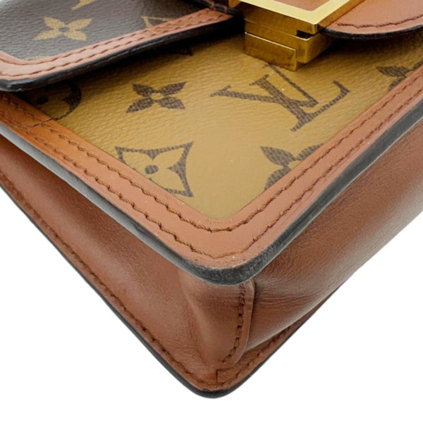 LOUIS VUITTON Dauphine Monogram Reverse Canvas Shoulder Bag Brown