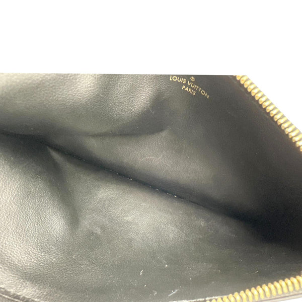 LOUIS VUITTON Felicie Monogram Giant Crafty Empreinte Leather Zip Insert Pouch Bicolor