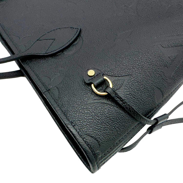LOUIS VUITTON Neverfull MM Empreinte Leather Tote Shoulder Bag Black