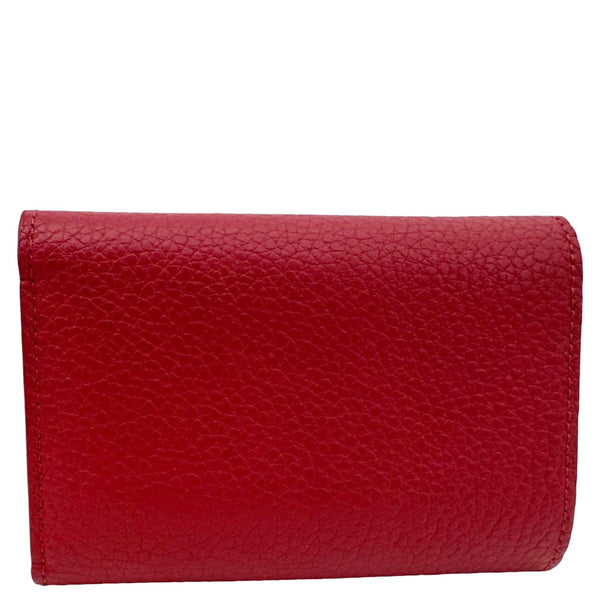 LOUIS VUITTON Capucines Taurillon Leather Compact Wallet Red